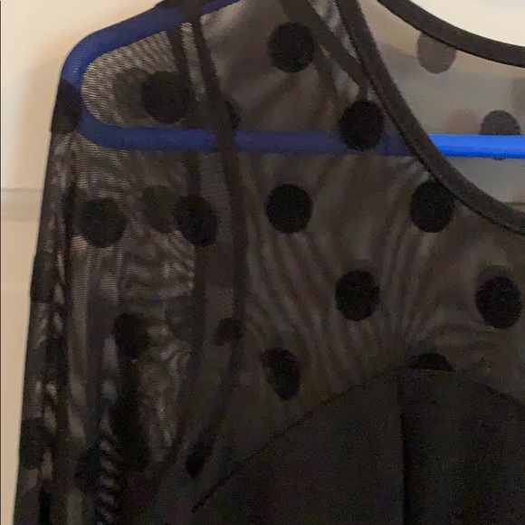 Elegant, sheer-sleeved/neckline LBD. - Picture 2 of 3